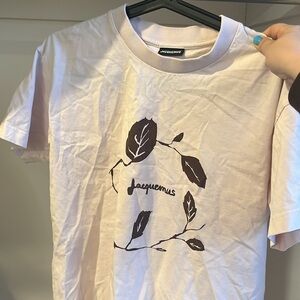 Jacquemus Pink Graphic T-Shirt Like new! Washed but not worn Unisex
